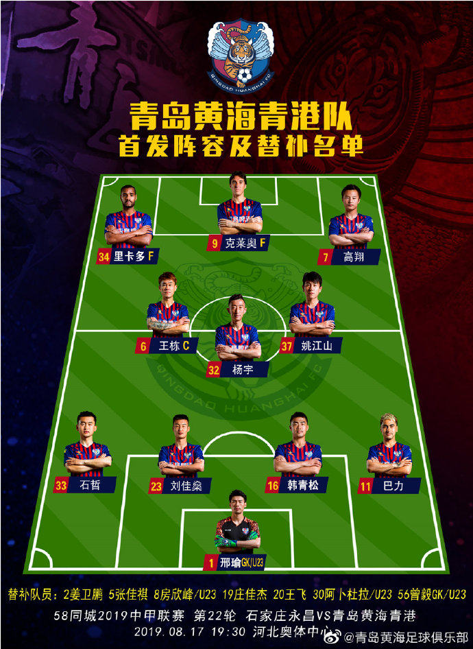 开云在线登入-青岛黄海大胜，提升积分榜排名